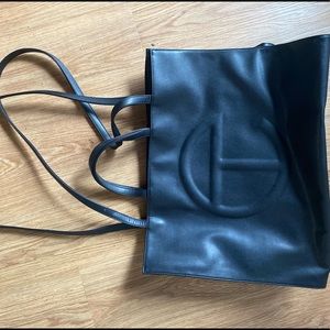 AUTHENTIC LARGE BLACK TELFAR SHOPPING BAG